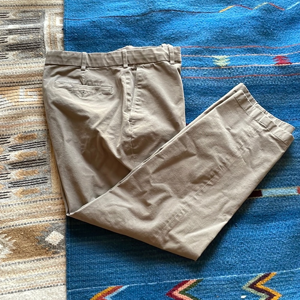 Khaki Uniqlo Kando Stretch Ankle Pant 33-36